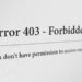 Error 403 forbidden